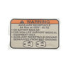 LABEL, WARNING, AUX RECPTACLE