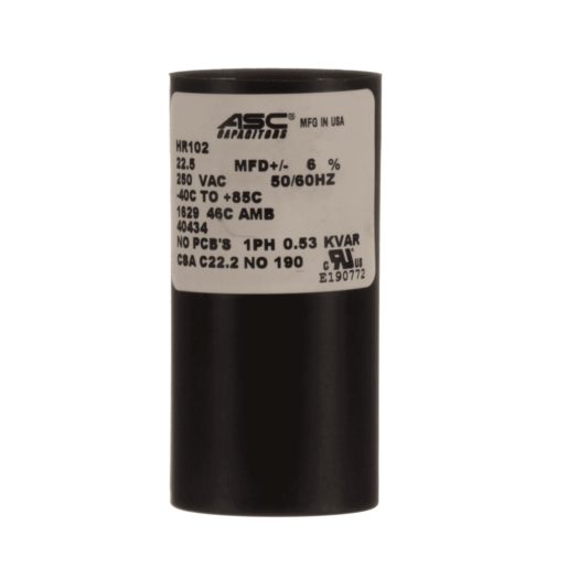Capacitor, Motor 22.5 UF 250V Capacitor, Motor 22.5 UF 250V