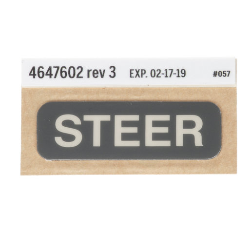 Label, Steer Pedal Label, Steer Pedal